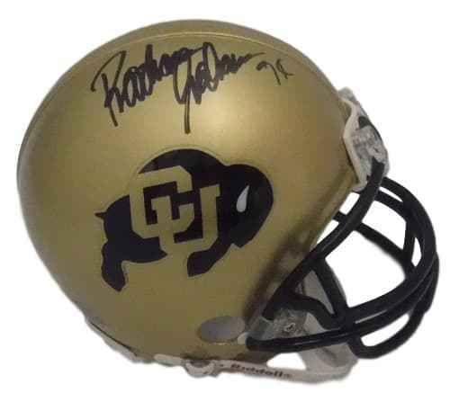 Rashaan Salaam Autographed Colorado Buffaloes Riddell Mini Helmet Steiner