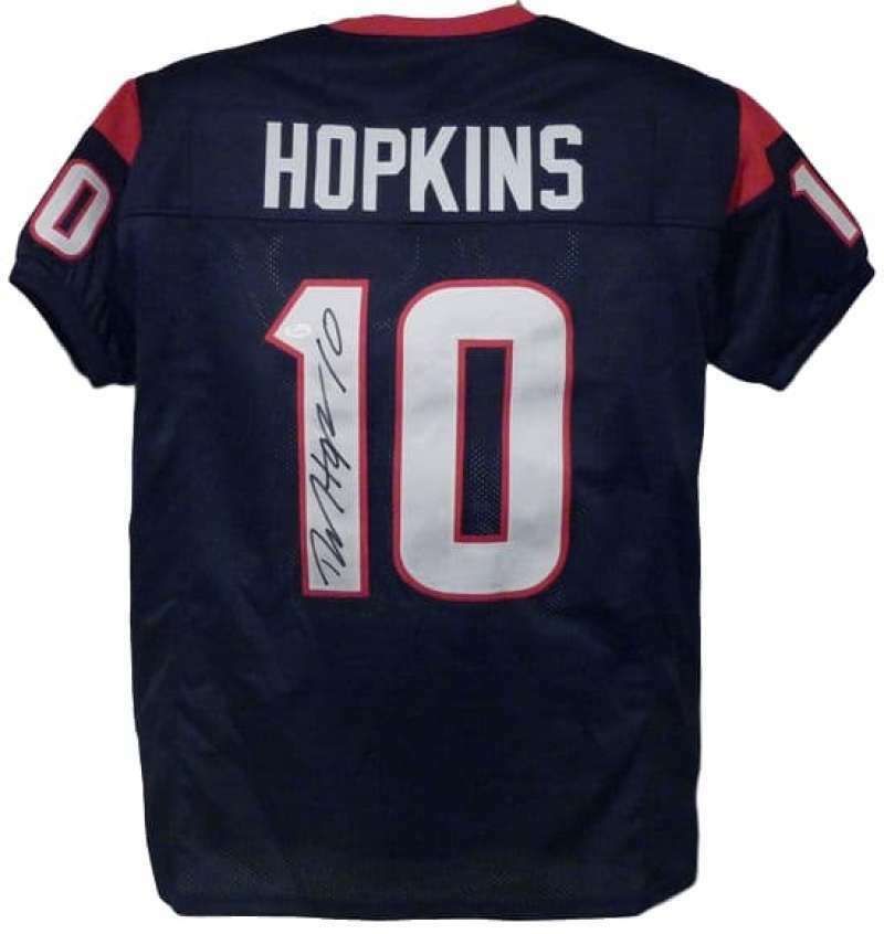 Deandre Hopkins Autographed Houston Texans blue size XL jersey JSA