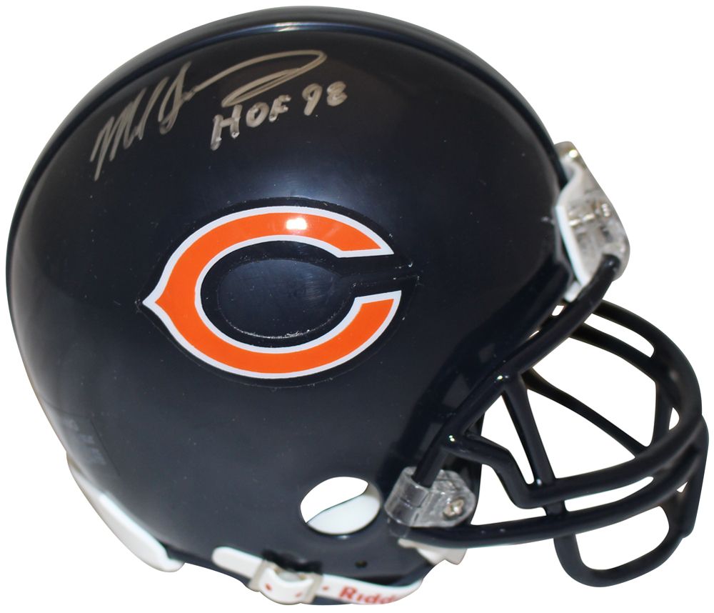 Mike Singletary Autographed Chicago Bears Mini Helmet HOF 98 Beckett