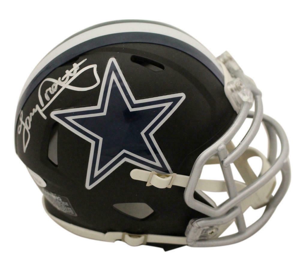 Tony Dorsett Autographed Dallas Cowboys Black Mini Helmet JSA