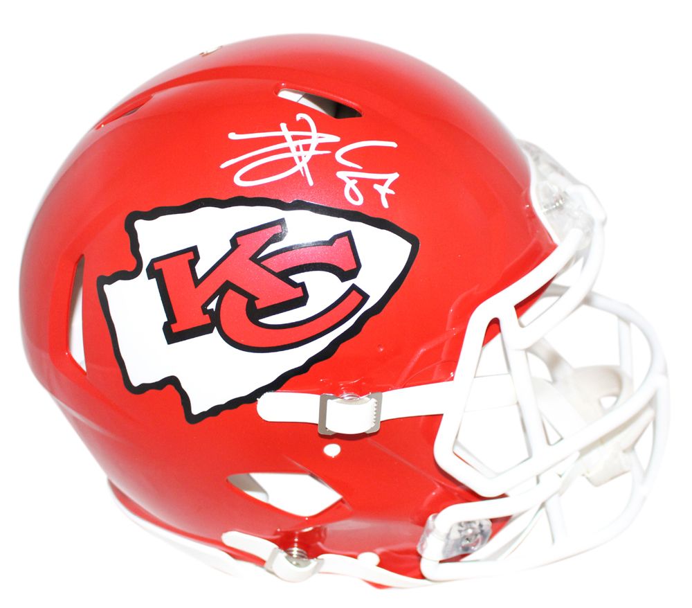 Travis Kelce Autographed Kansas City Chiefs Speed Proline Helmet BAS