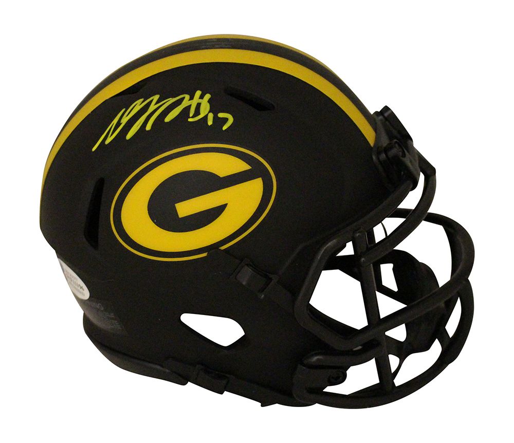 Davante Adams Autographed Green Bay Packers Eclipse Mini Helmet BAS