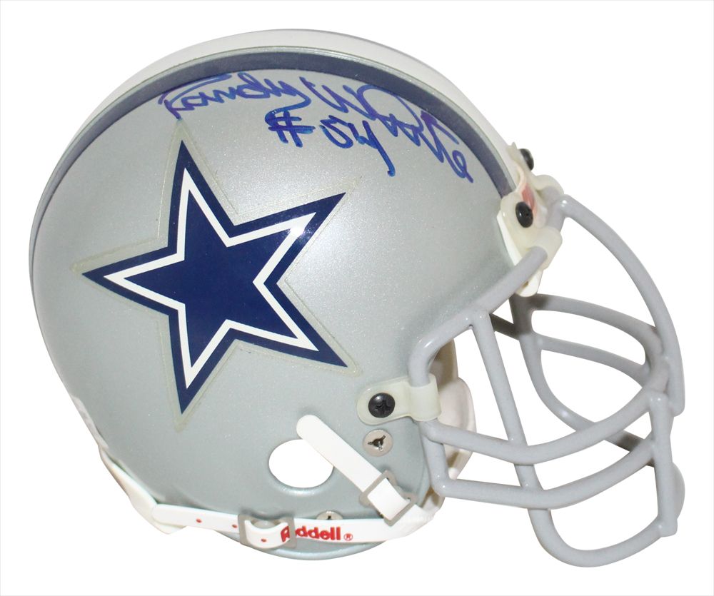 Tony Dorsett &amp; Randy White Signed Cowboys Authentic Mini Helmet BAS