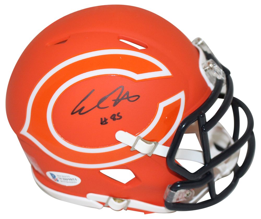 Cole Kmet Autographed/Signed Chicago Bears AMP Mini Helmet BAS