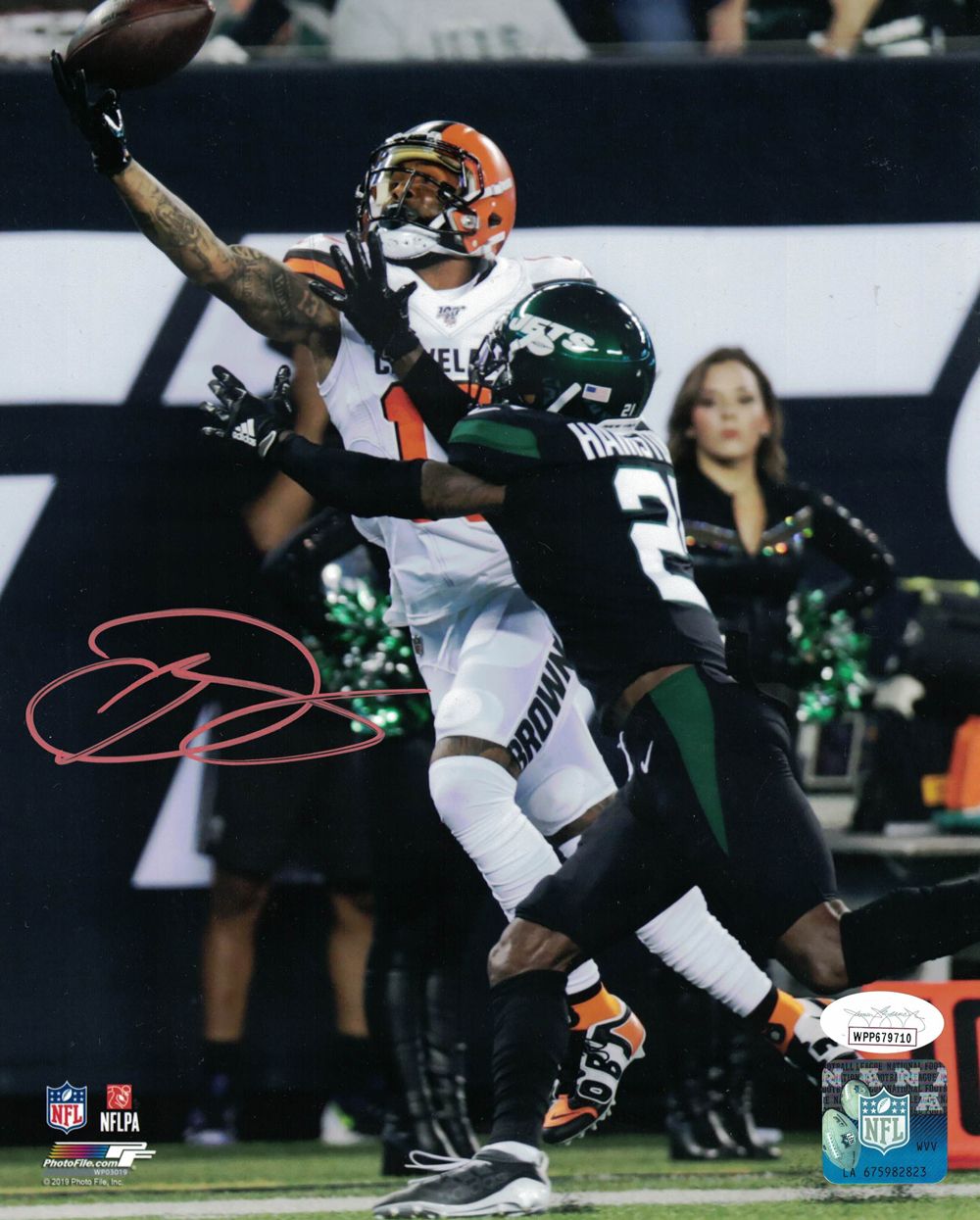 Odell Beckham Autographed/Signed Cleveland Browns 8x10 Photo JSA PF