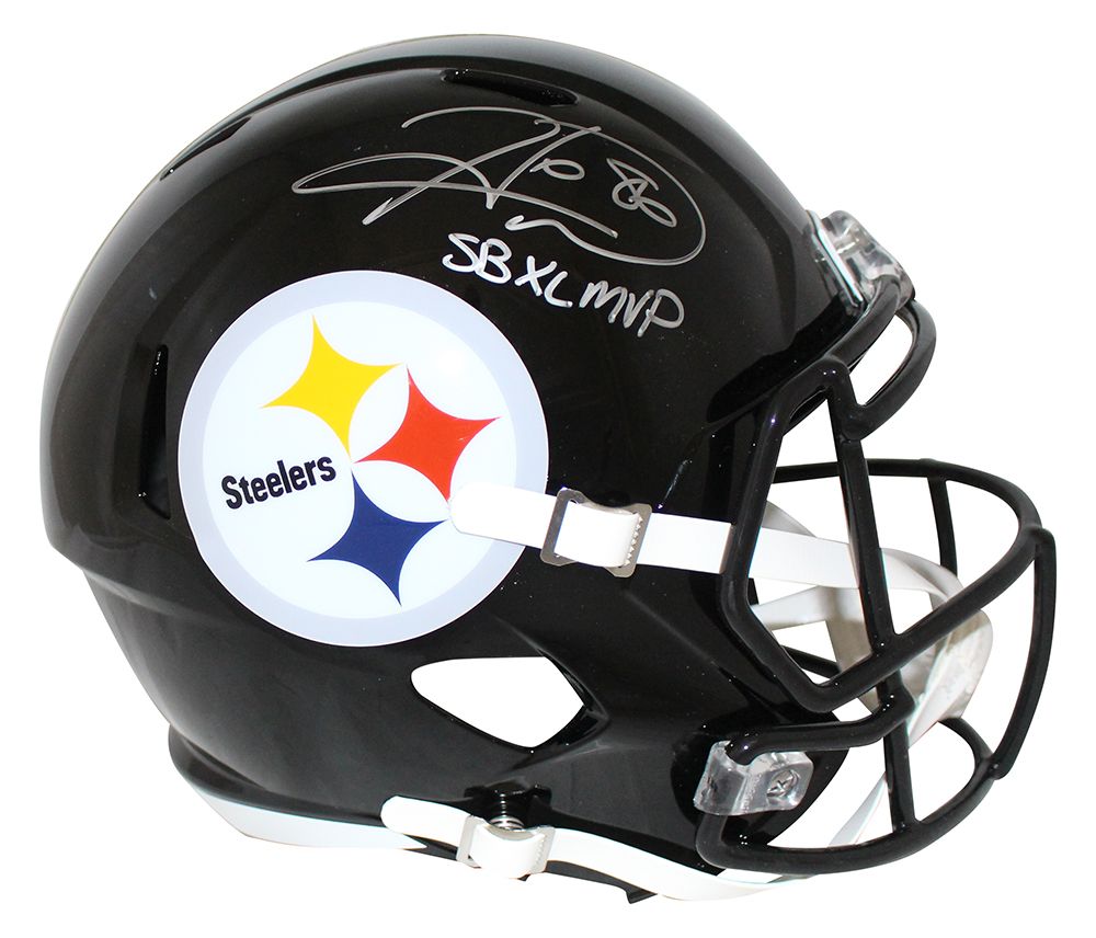 Hines Ward Signed Pittsburgh Steelers F/S Speed Helmet SB MVP BAS