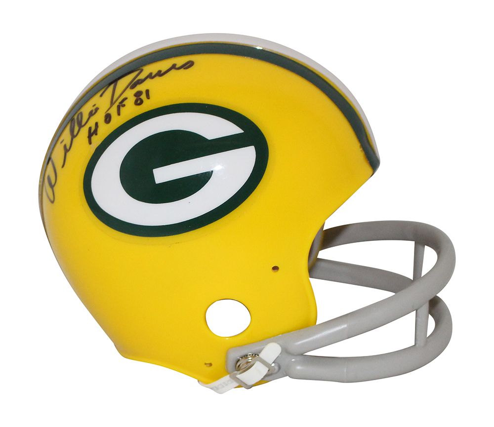Adderley Robinson &amp; Davis Signed Green Bay Packers 2 Bar Mini Helmet BAS