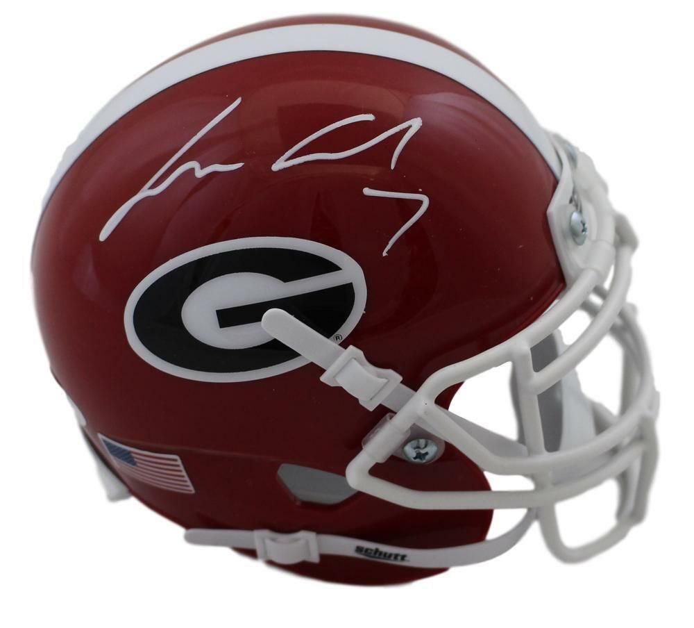 Lorenzo Carter Autographed Georgia Bulldogs Schutt Mini Helmet JSA