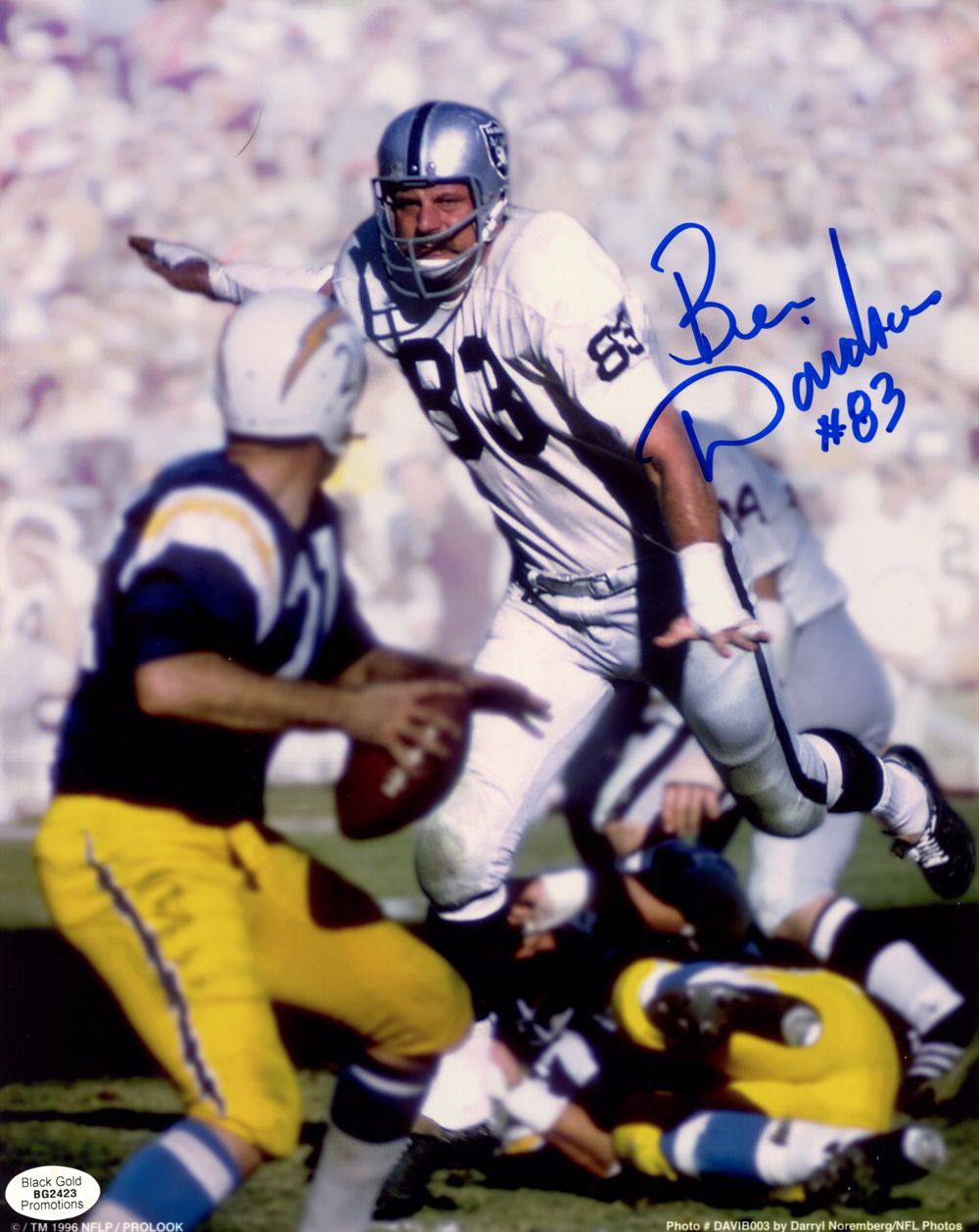 Ben Davidson Autographed/Signed Oakland Raiders 8x10 Photo