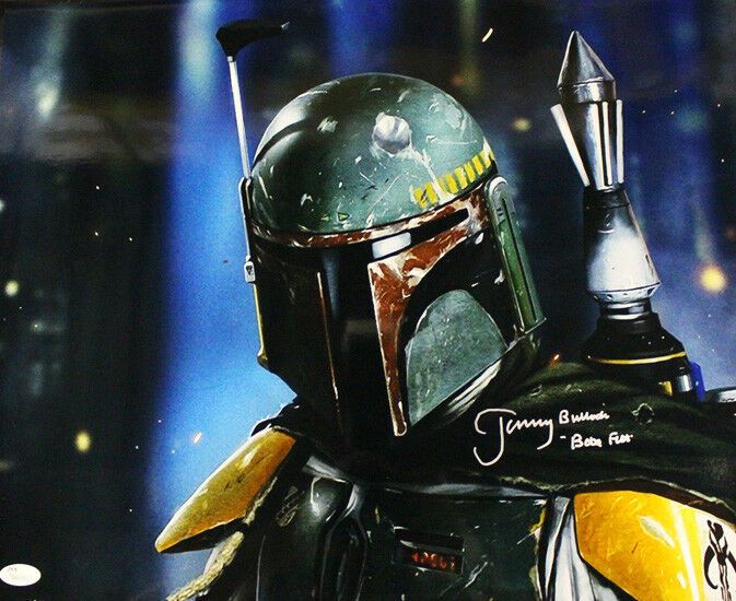 Jeremy Bulloch Autographed Star Wars Boba Fett 16x20 Photo Horizontal JSA