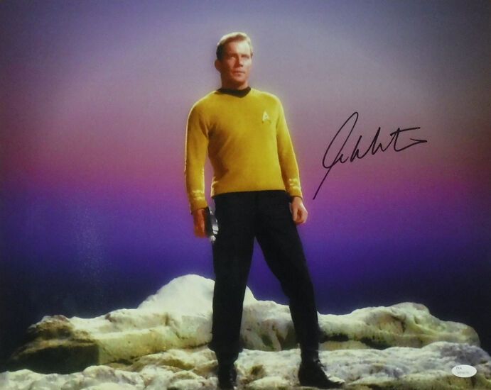 William Shatner Autographed Star Trek 16x20 Photo Planet Space JSA