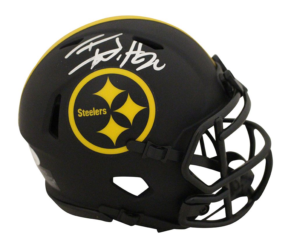 TJ Watt Autographed/Signed Pittsburgh Steelers Eclipse Mini Helmet JSA
