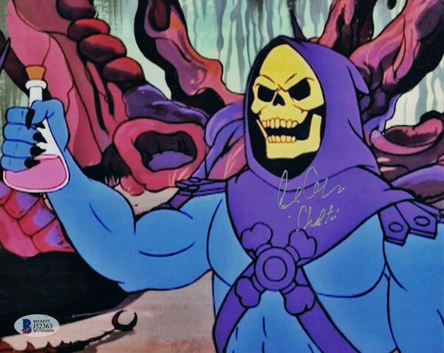 Alan Oppenheimer Autographed Skeletor 8x10 Photo Masters of the Universe Horizontal BAS