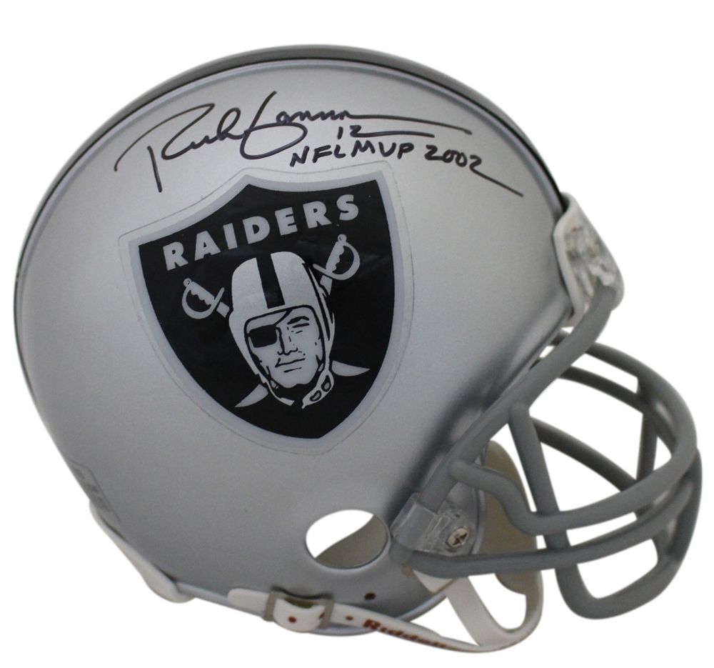 Rich Gannon Autographed Oakland Raiders Mini Helmet 2002 NFL MVP JSA