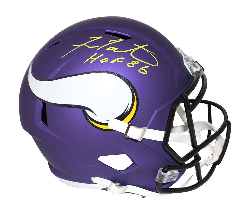 Fran Tarkenton Autographed Minnesota Vikings F/S Satin Speed Helmet JSA