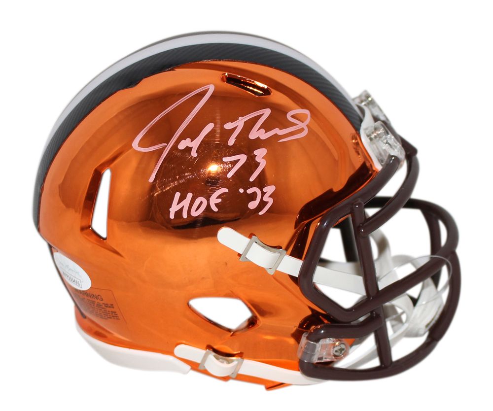 Joe Thomas Autographed Cleveland Browns Chrome Mini Helmet HOF JSA