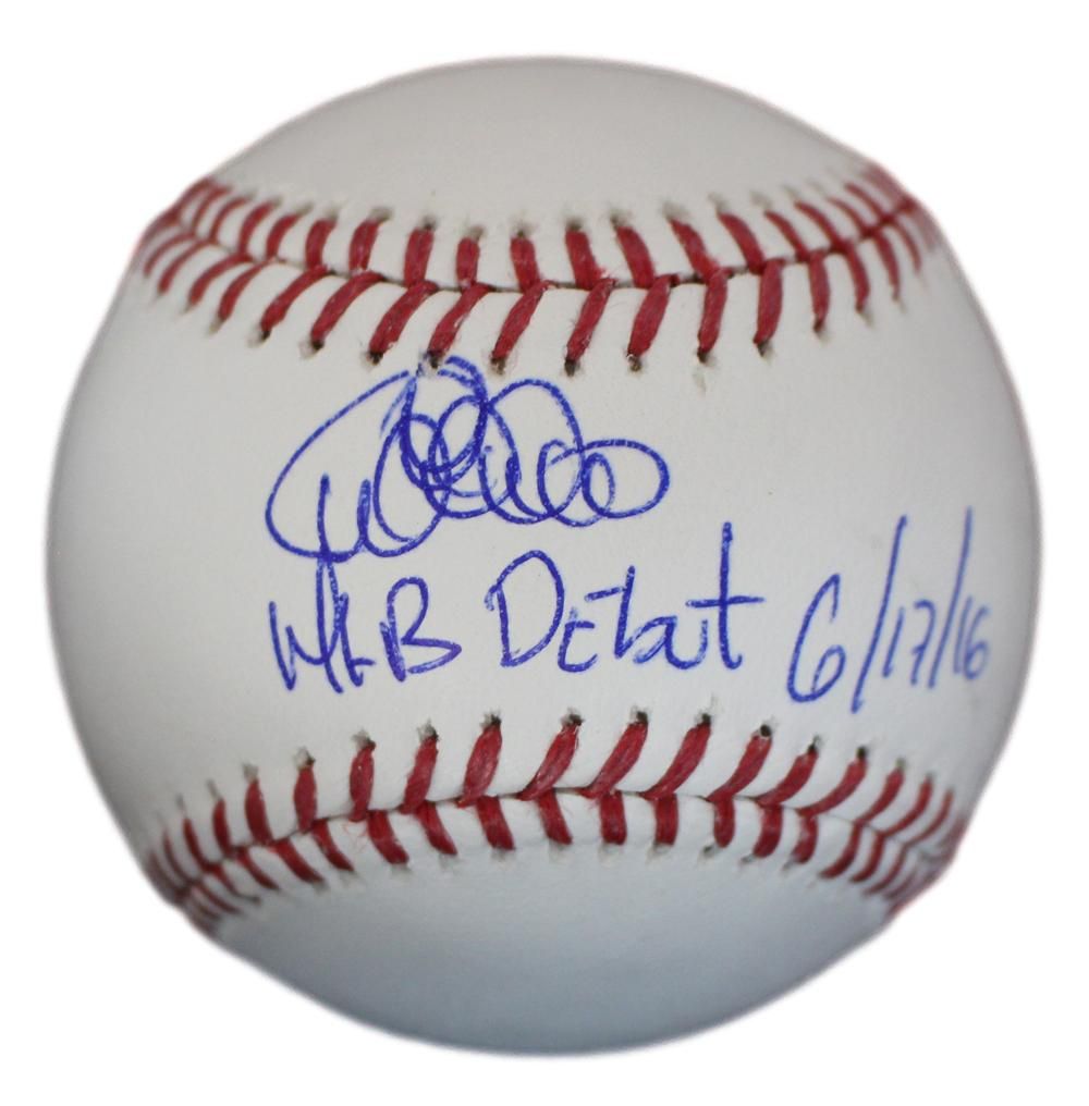 Wilson Contreras Autographed Chicago Cubs OML Baseball MLB Debut JSA
