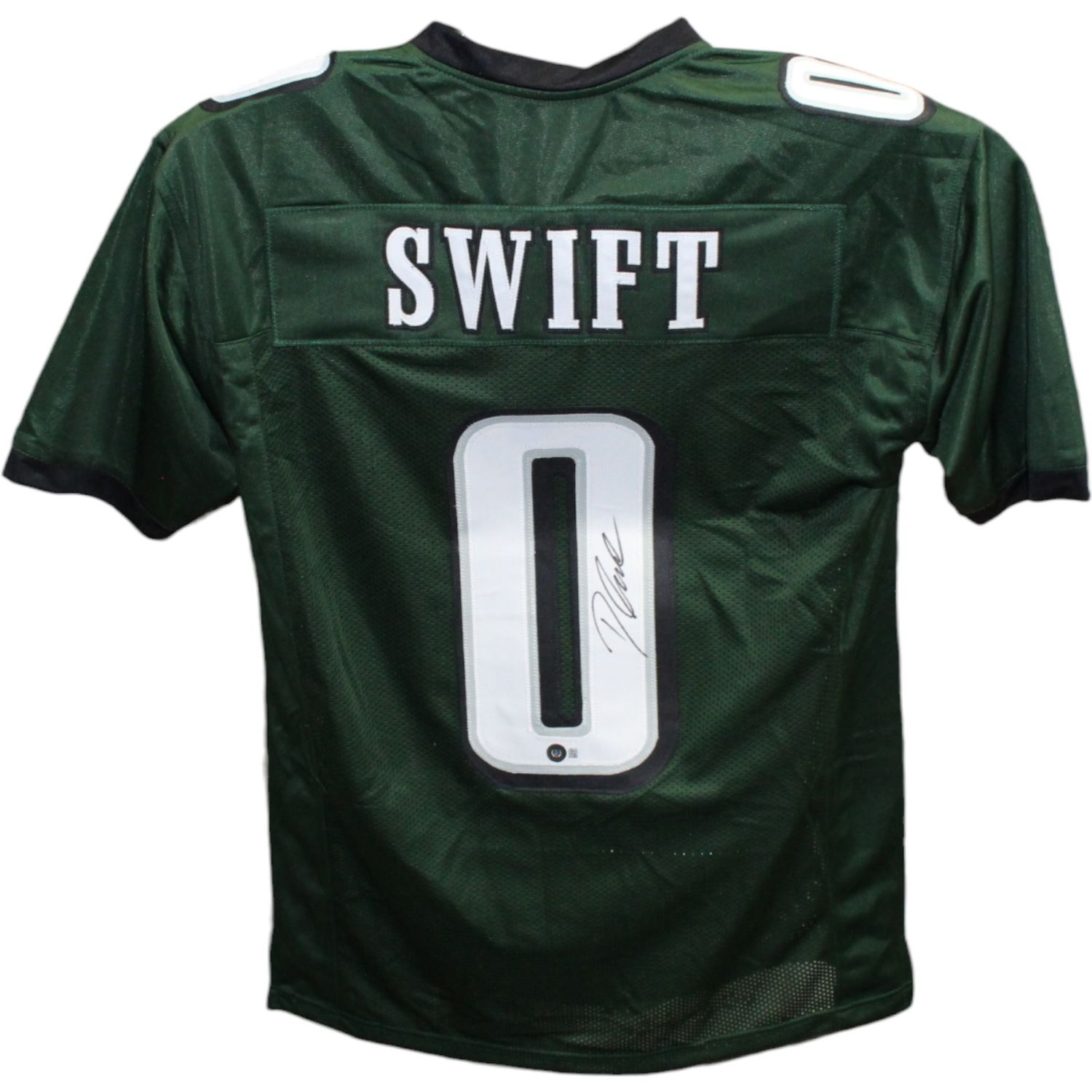 D&#39;Andre Swift Autographed/Signed Pro Style Green Jersey Beckett