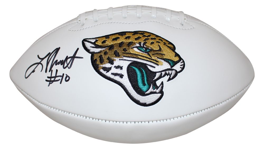Laviska Shenault Autographed Jacksonville Jaguars Logo Football BAS