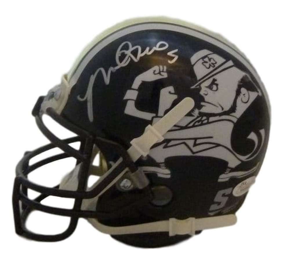 Manti Te&#39;o Autographed Notre Dame Leprechaun Mini Helmet JSA