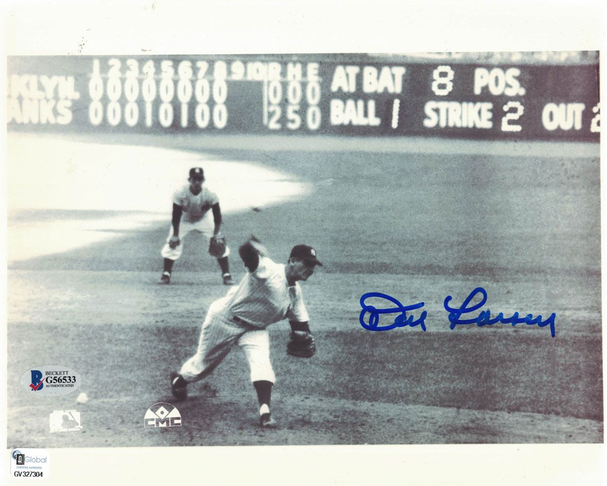 Don Larsen Autographed/Signed New York Yankees 8x10 Photo BAS PF