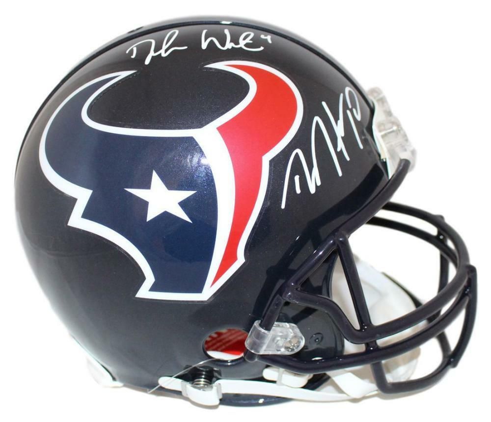 Deshaun Watson &amp; Deandre Hopkins Autographed Houston Texans Proline Helmet JSA