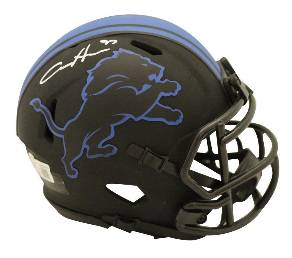 Aidan Hutchinson Autographed Detroit Lions Eclipse Mini Helmet Beckett
