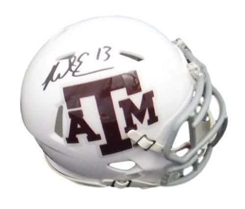 Mike Evans Autographed Texas A&amp;M Aggies White Mini Helmet JSA