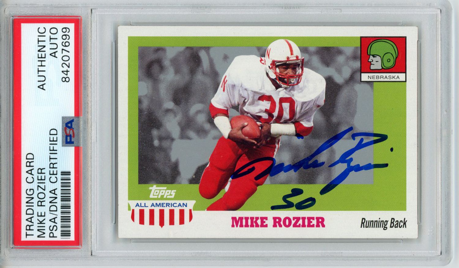 Mike Rozier Autographed 2005 Topps All American Trading Card PSA Slab