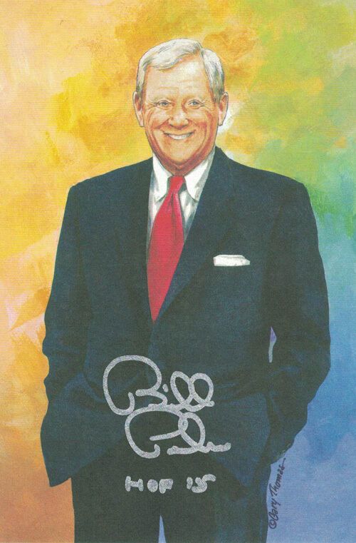 Bill Polian Autographed Indianapolis Colts Goal Line Art Card (Silver HOF)