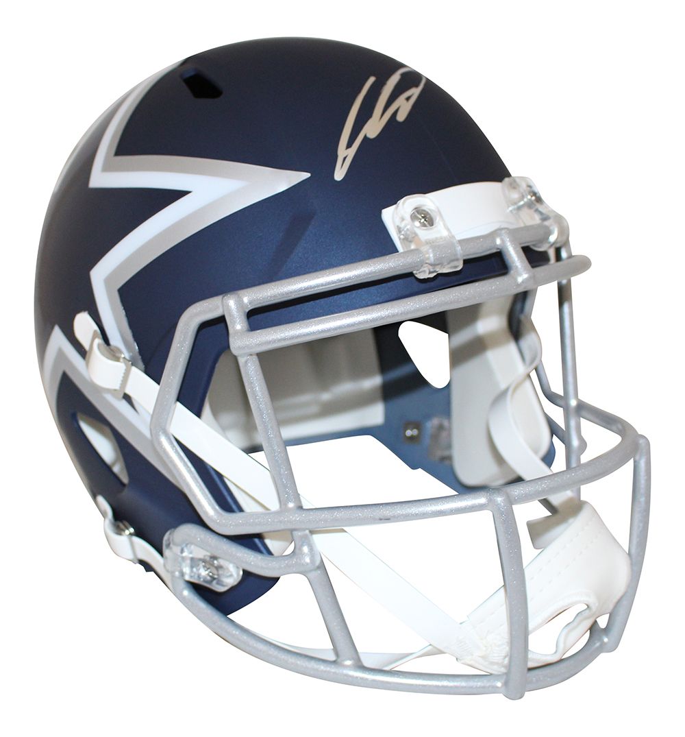 CeeDee Lamb Autographed Dallas Cowboys AMP Speed Replica Helmet BAS