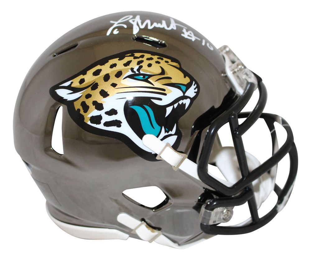 Laviska Shenault Autographed Jacksonville Jaguars Chrome Mini Helmet BAS