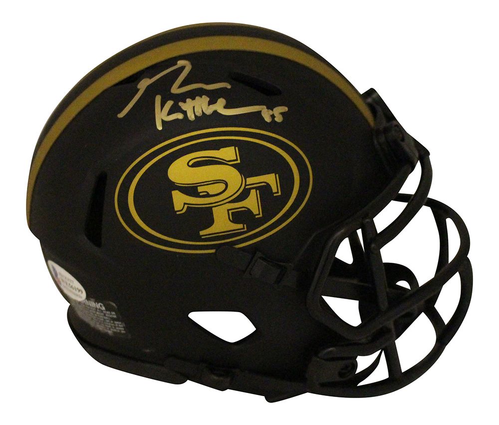 George Kittle Autographed San Francisco 49ers Eclipse Mini Helmet BAS