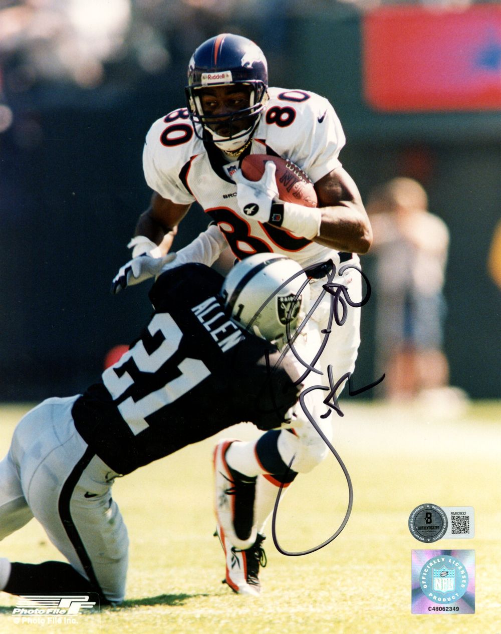 Rod Smith Autographed/Signed Denver Broncos 8x10 Photo Beckett 45200