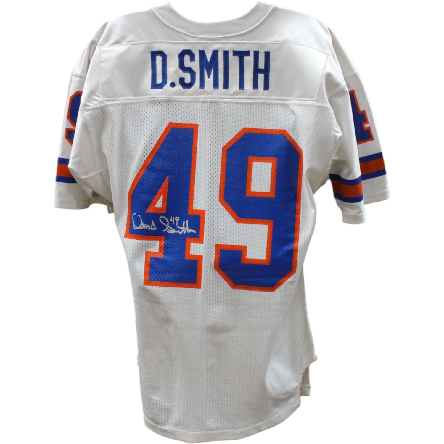 Dennis Smith Signed Denver Broncos Wilson 44 White Jersey Beckett 45049