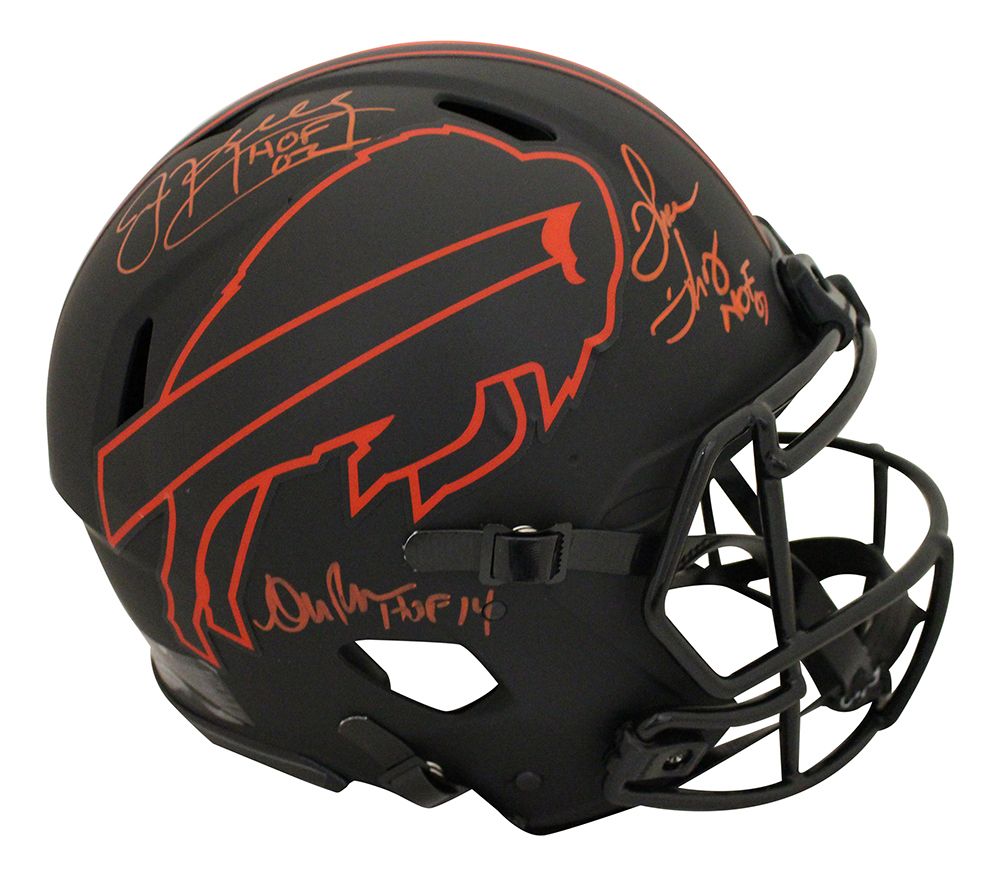 Jim Kelly Thomas &amp; Reed Signed Buffalo Bills Authentic Eclipse Helmet JSA
