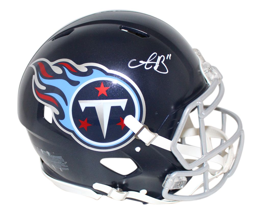 AJ Brown Autographed Tennessee Titans Authentic Speed Helmet BAS