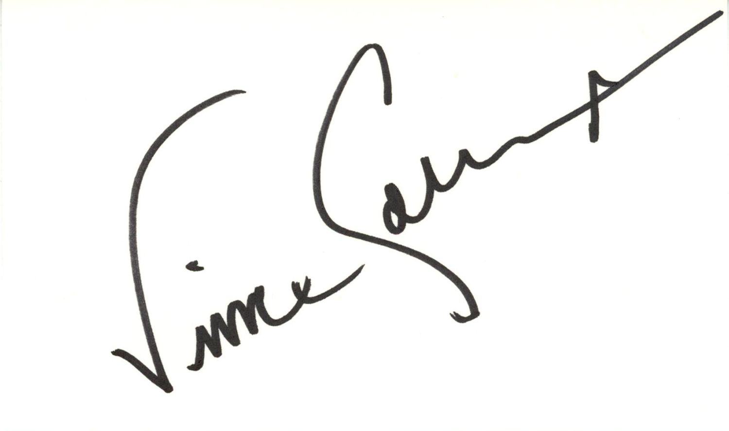 Vince Coleman Autographed St Louis Cardinals Index Card Beckett 45323