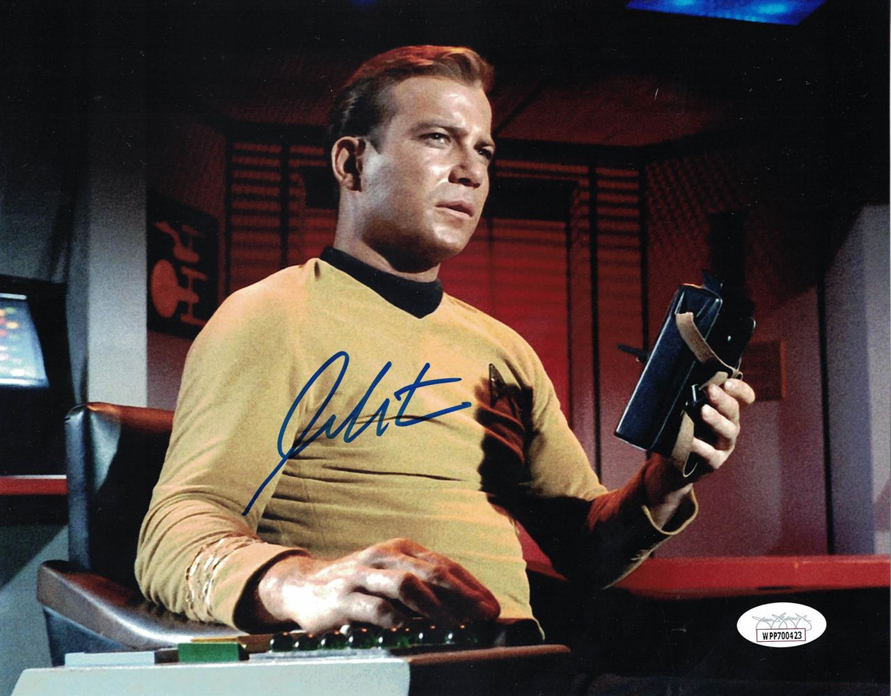 William Shatner Autographed/Signed Star Trek Captain Kirk 8x10 Photo JSA