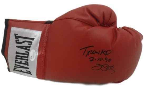 Buster Douglas Autographed Red Right Boxing Glove Tyson KO JSA