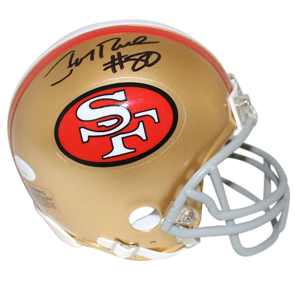 Jerry Rice Autographed/Signed San Francisco 49ers Mini Helmet JSA