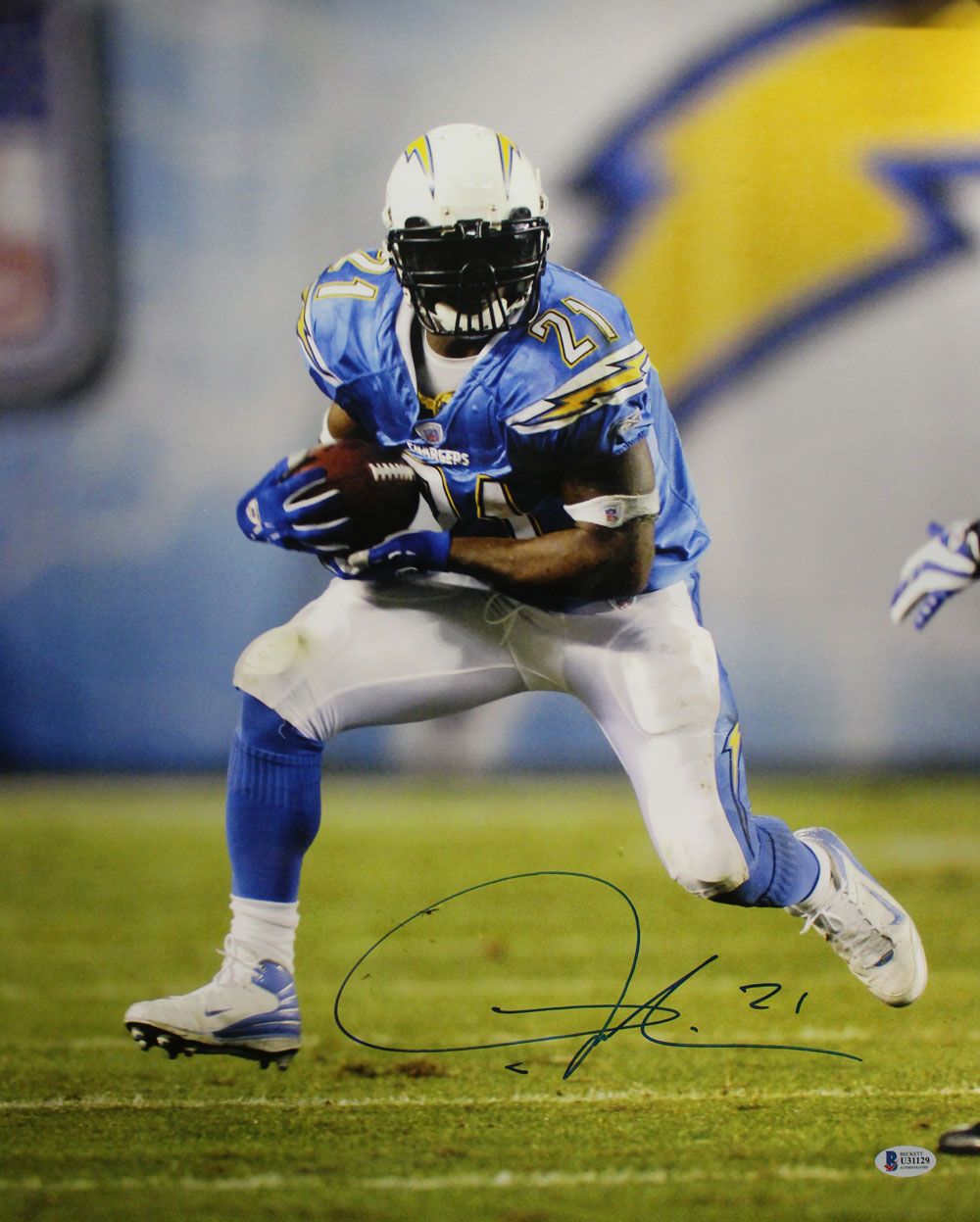 Ladainian Tomlinson Autographed San Diego Chargers 16x20 Photo BAS