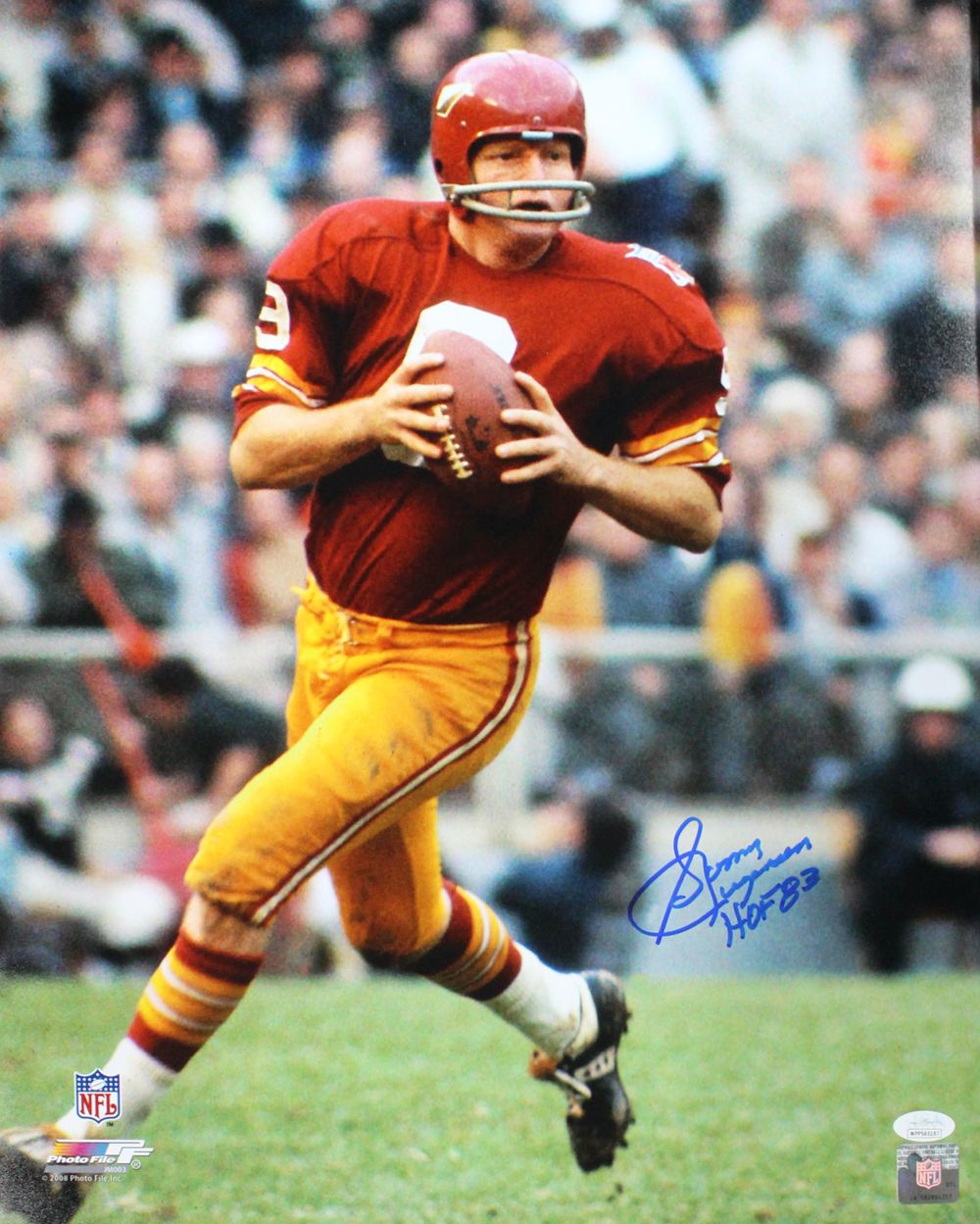 Sonny Jurgensen Autographed Washington Redskins 16x20 Photo HOF PF