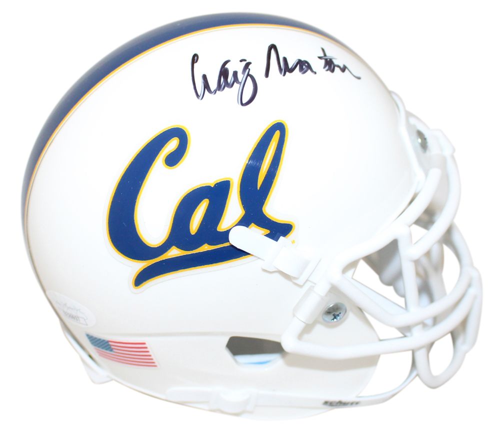 Craig Morton Autographed California Golden Bears White Mini Helmet JSA