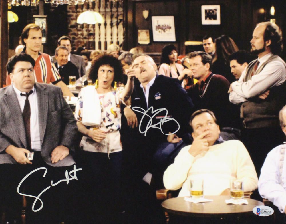 George Wendt &amp; John Ratzenberger Autographed &quot;Cheers&quot; 11x14 Photo BAS