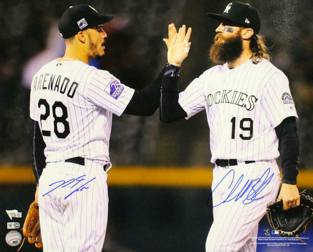 Nolan Arenado &amp; Charlie Blackmon Autographed Colorado Rockies 16x20 Photo MLB