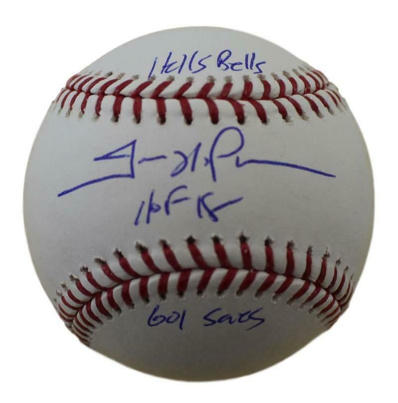Trevor Hoffman Autographed San Diego Padres OML Baseball 3 Insc JSA