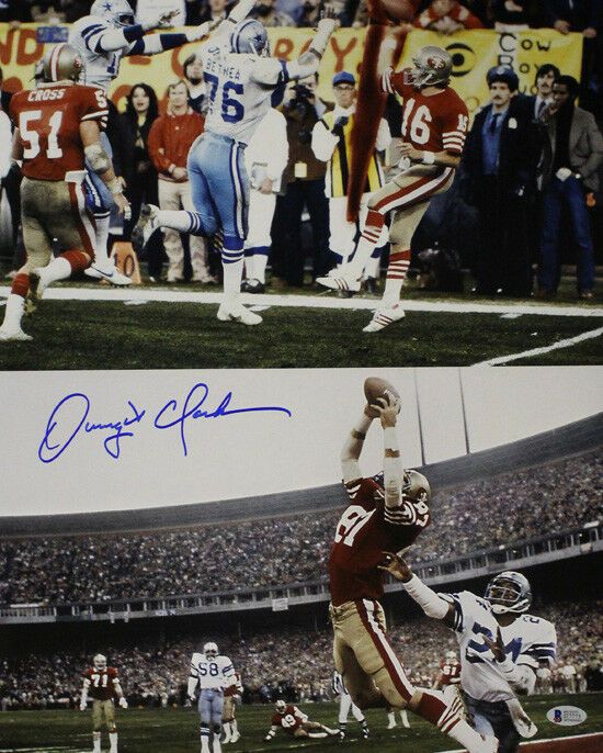 Dwight Clark Autographed San Francisco 49ers 16x20 Photo Collage BAS