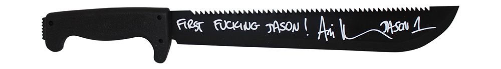 Ari Lehman Signed Friday The 13th 13&quot; Steel Machete SOG Jason Beckett