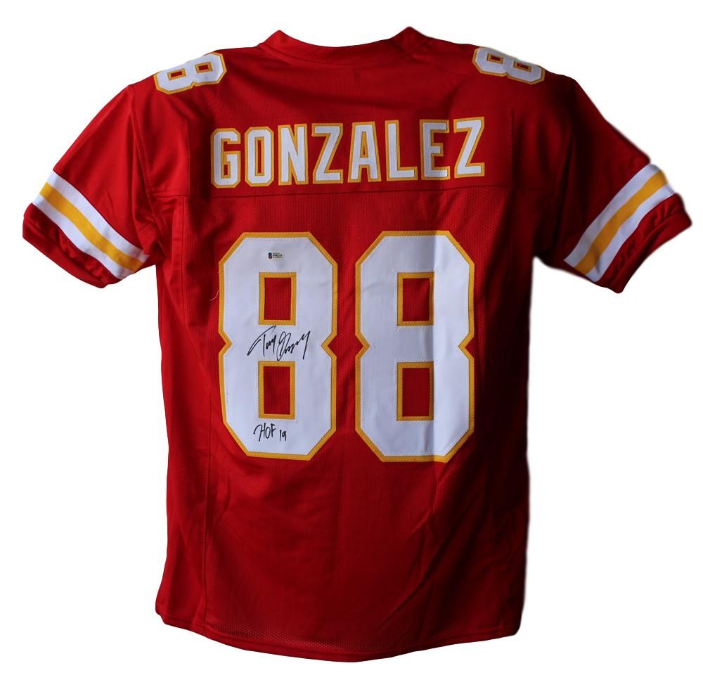 Tony Gonzalez Autographed Kansas City Chiefs Red XL Jersey HOF BAS